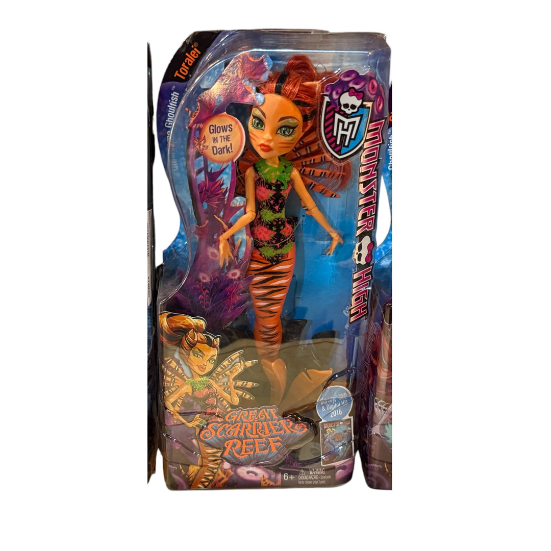 Monster High Great Scarrier Reef Glowsome Ghoulfish Toralei Doll by Mattel