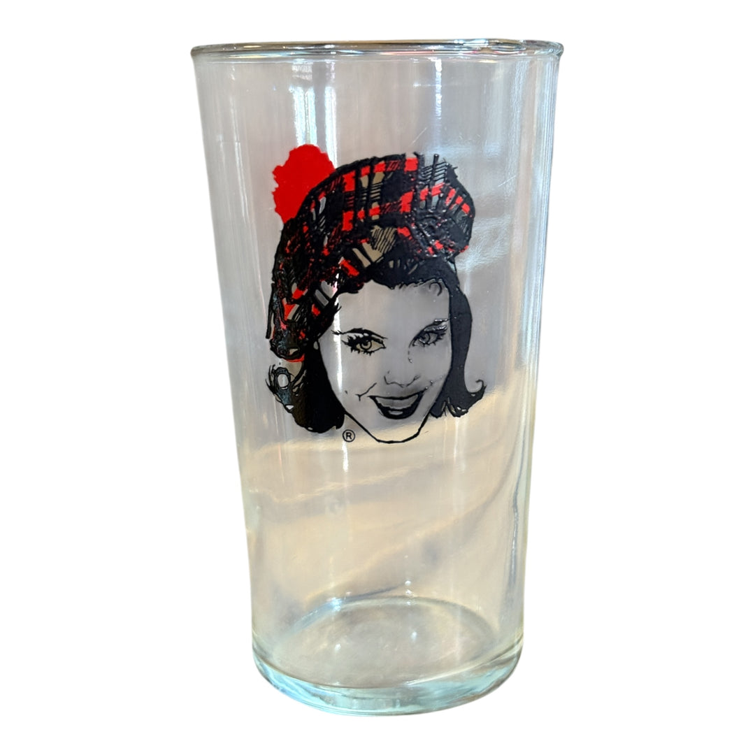 Vintage 1970's Scottish Lady Barware Glass 6 oz.