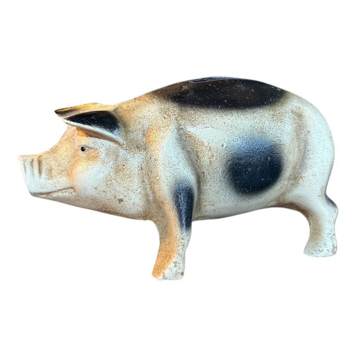 Heavy Cast Iron Cracker Barrel Piggy Bank