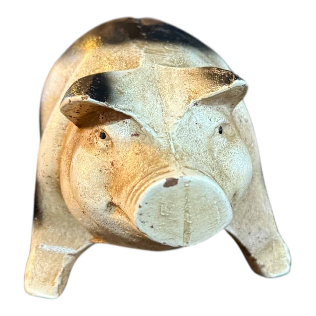 Heavy Cast Iron Cracker Barrel Piggy Bank