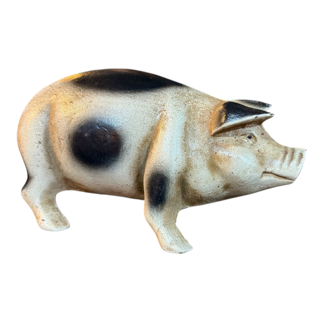 Heavy Cast Iron Cracker Barrel Piggy Bank