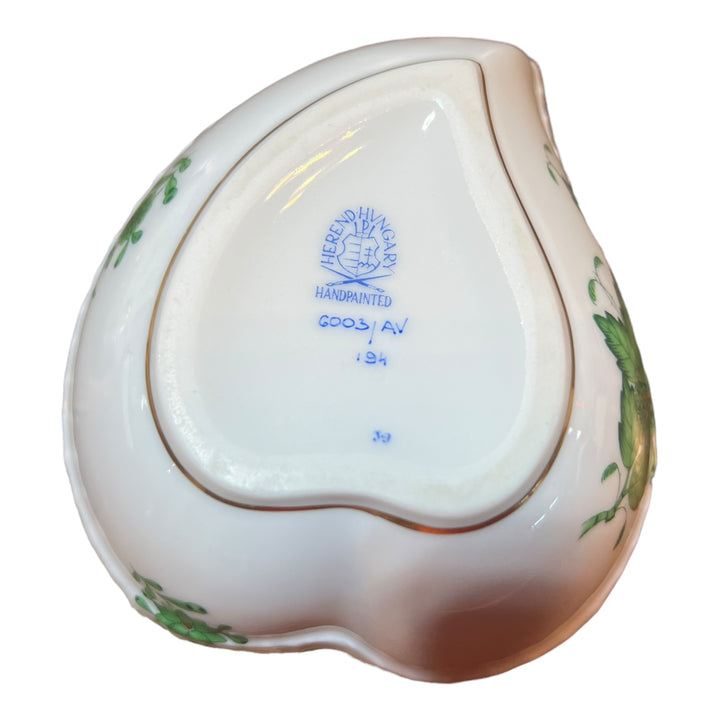 Herend Hungary - "Apponyi Verte" Porcelain Bomboniere