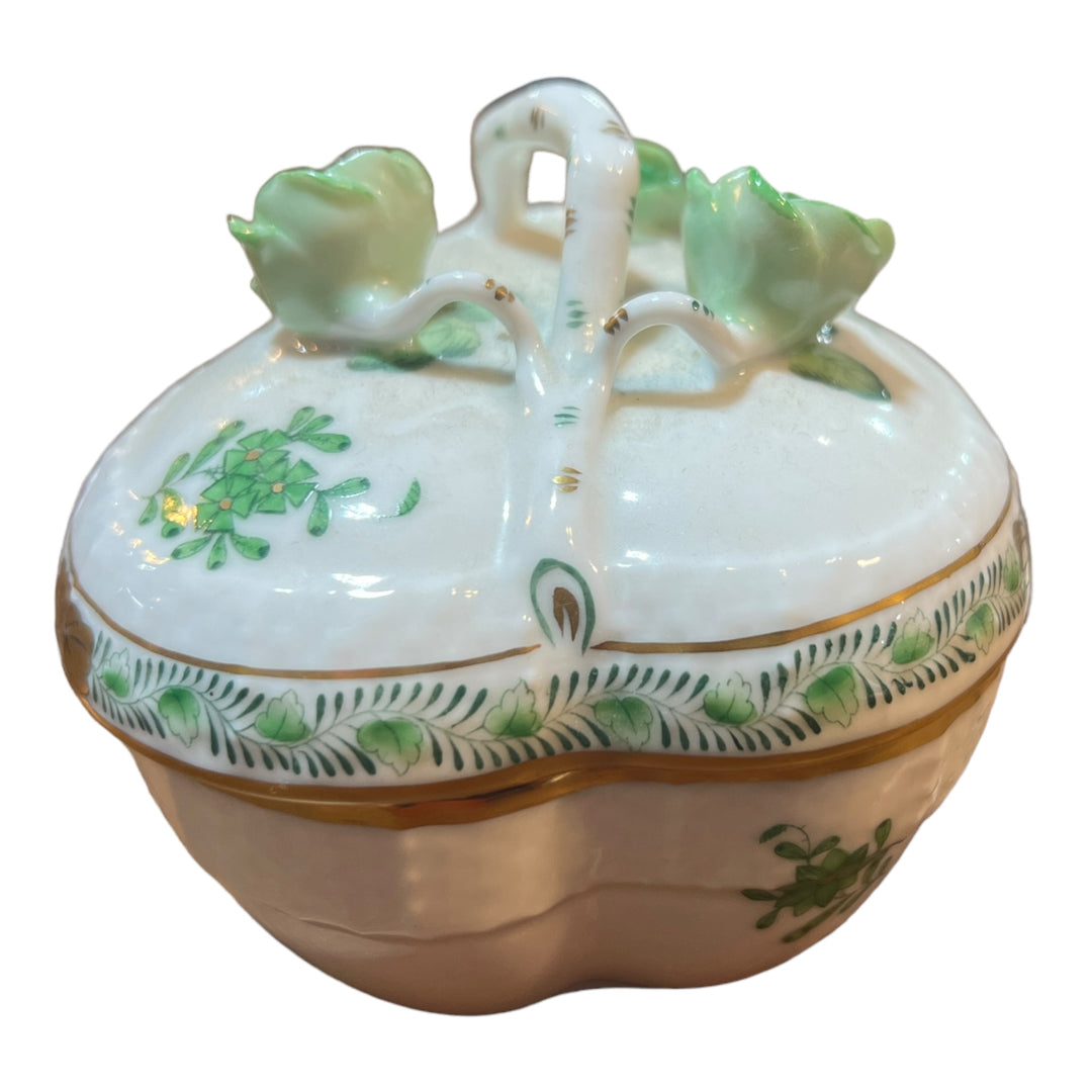 Herend Hungary - "Apponyi Verte" Porcelain Bomboniere