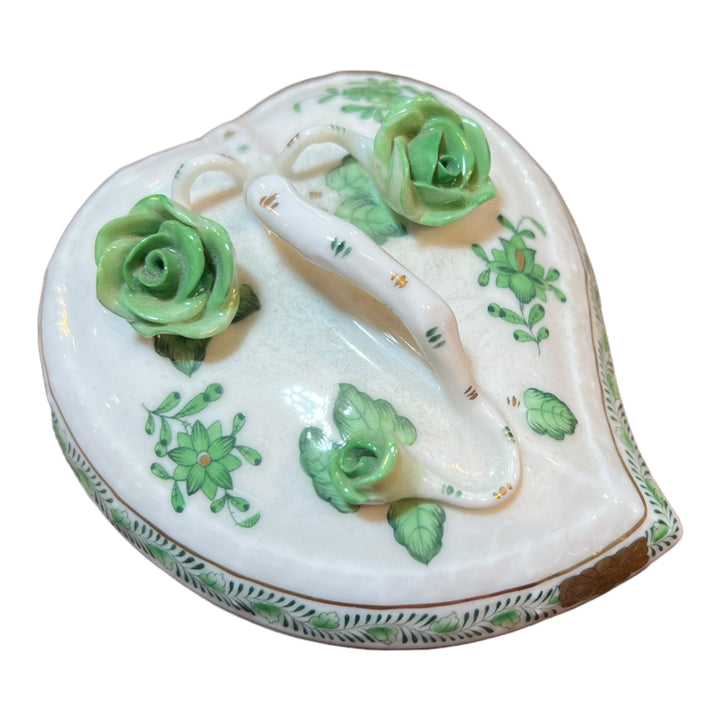 Herend Hungary - "Apponyi Verte" Porcelain Bomboniere