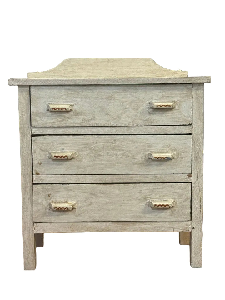 Vintage Miniature White Multi-Drawer Chest