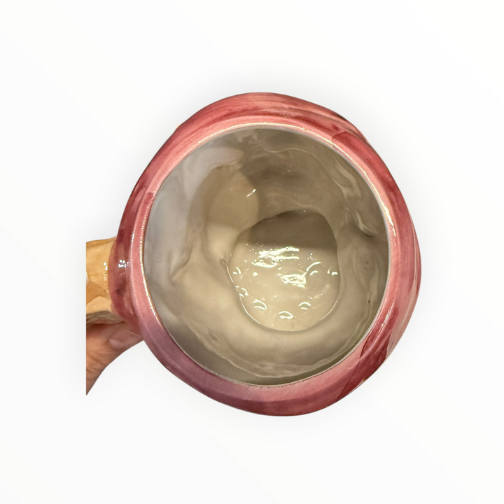 Ceramic Mug with Old Man Face Design