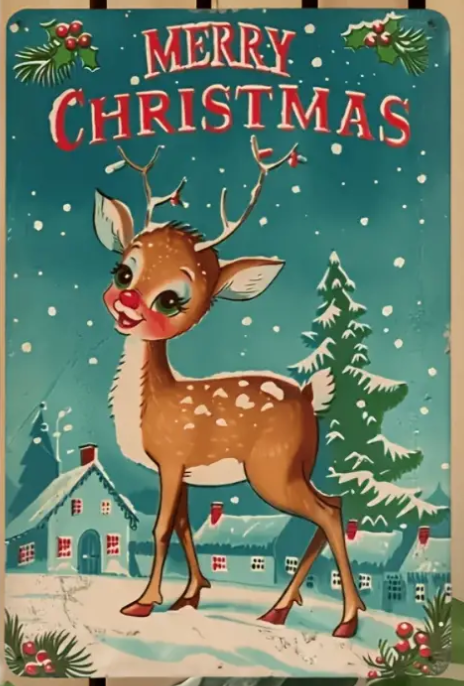 Christmas Metal Sign - Merry Christmas