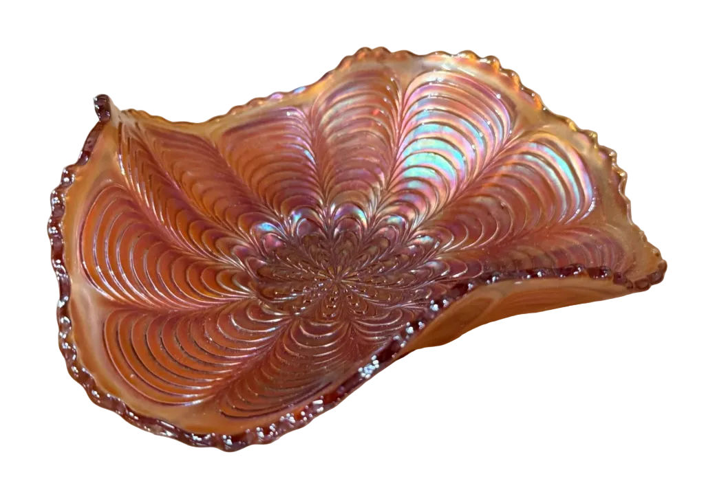 Fenton Iridescent Carnival Glass Fluted Bowl