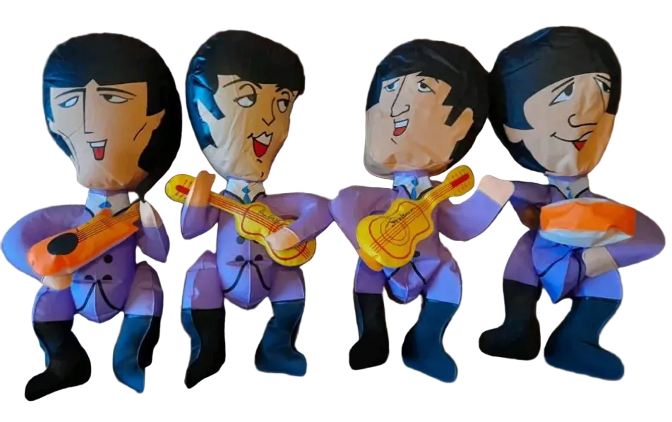 Vintage 1966 Beatles Inflatable Doll Set