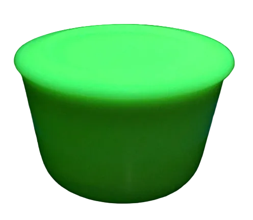 Vintage McKee Uranium Glass Lidded Custard Dish
