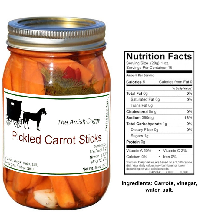 Amish Pickled Vegetables & Eggs 16 oz. Jar: Bread & Butter Pickles