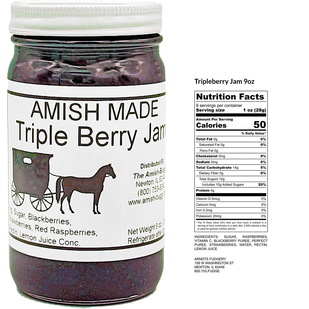 Amish made Jam and Jellies - 8 oz.: Tripleberry