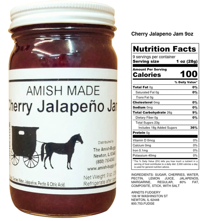 Amish made Jam and Jellies - 8 oz.: Jalapeno Raspberry