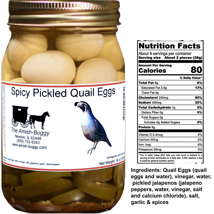 Amish Pickled Vegetables & Eggs 16 oz. Jar: Chow Chow Hot