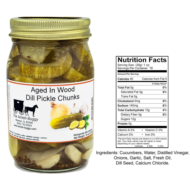 Amish Pickled Vegetables & Eggs 16 oz. Jar: Bread & Butter Pickles