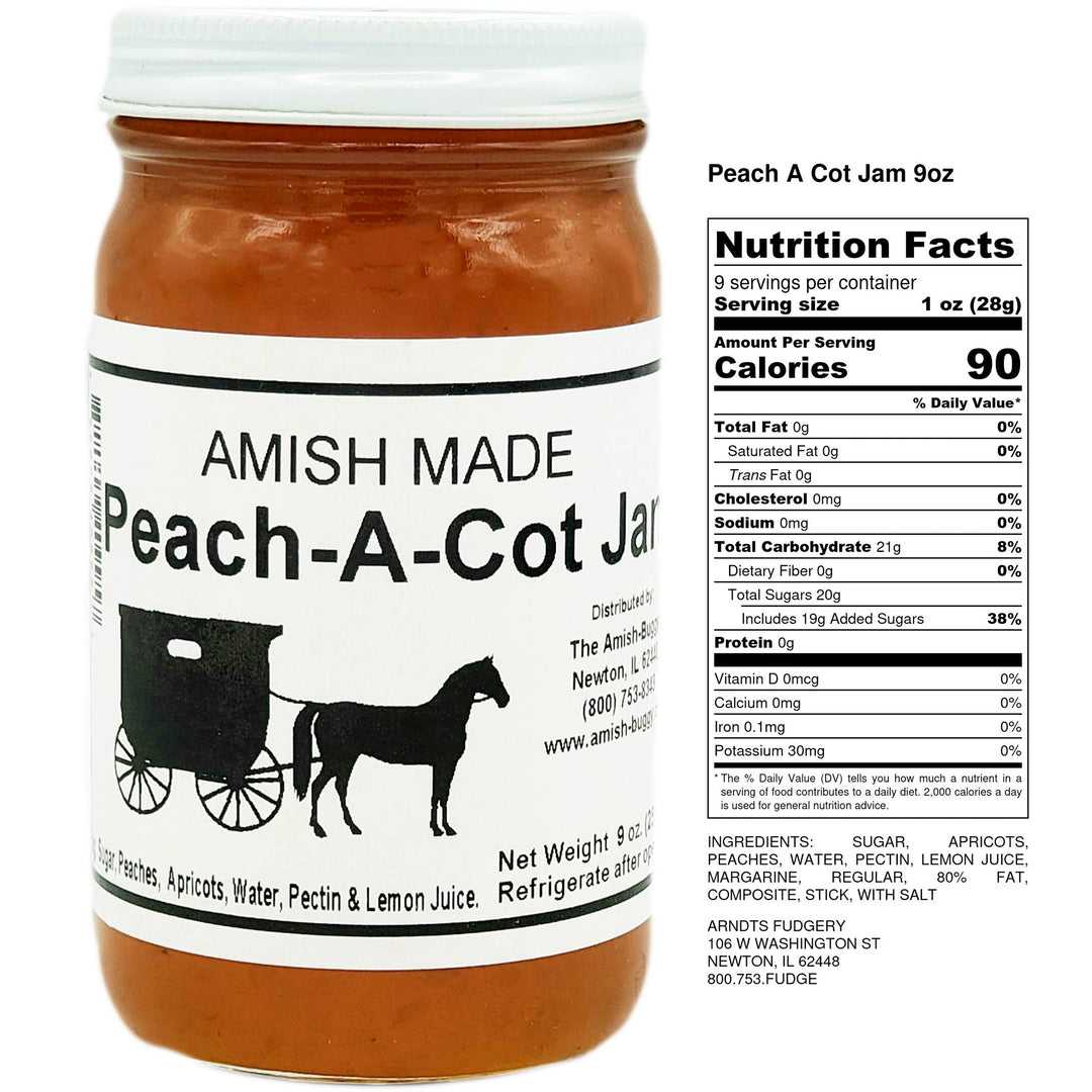 Amish made Jam and Jellies - 8 oz.: Peach