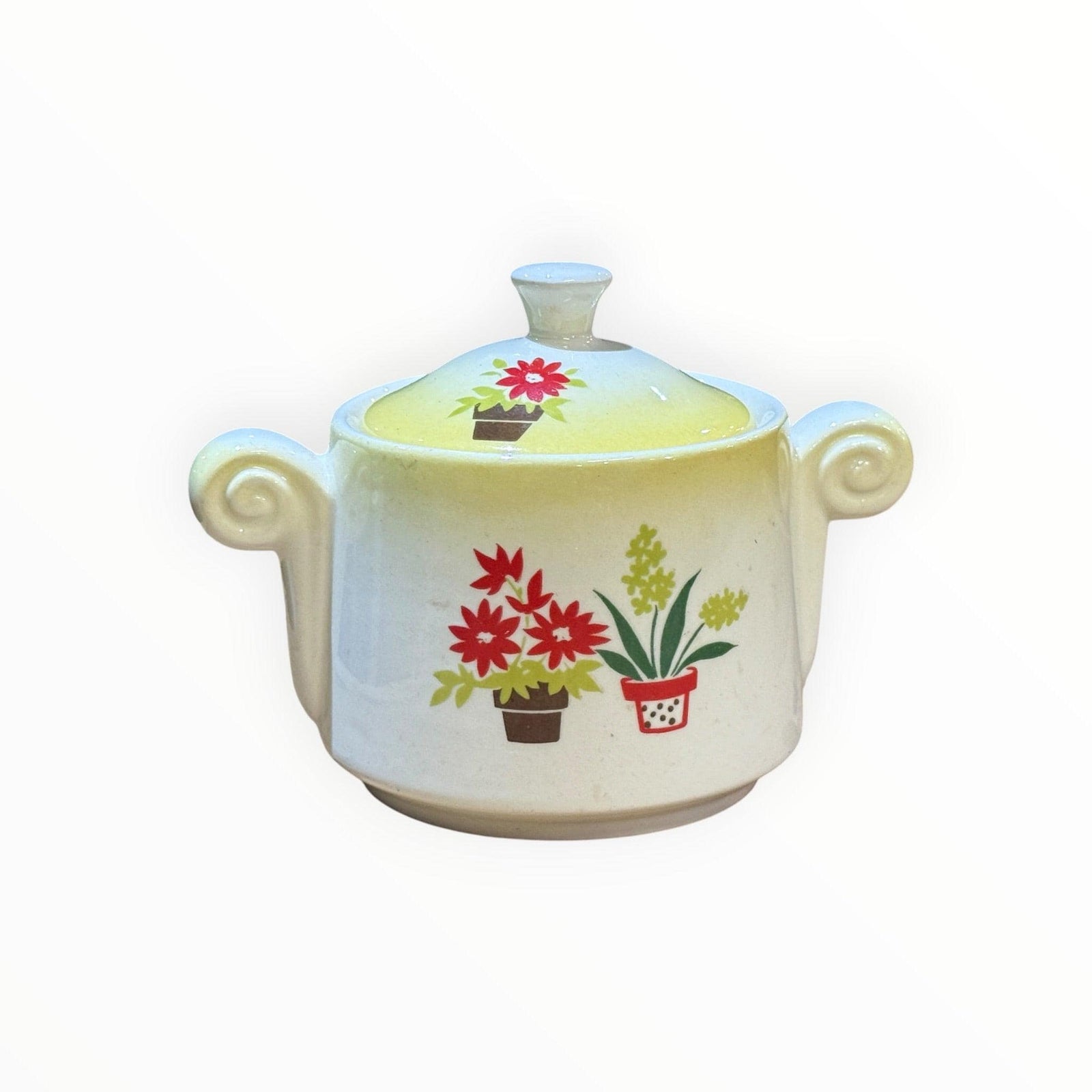 MCM Ceramic Covered Sugar Bowl - No Markings