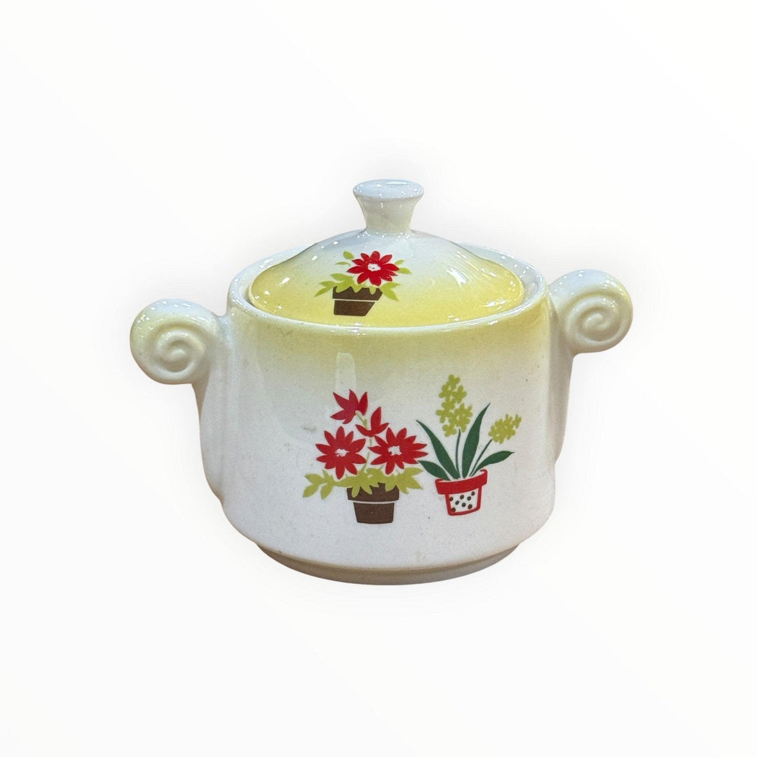 MCM Ceramic Covered Sugar Bowl - No Markings