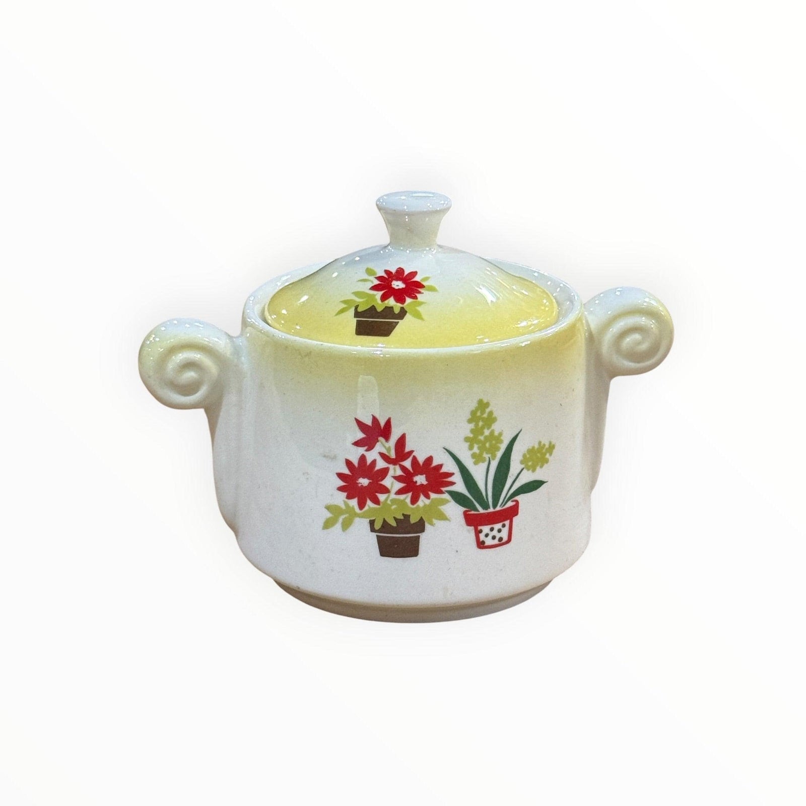 MCM Ceramic Covered Sugar Bowl - No Markings