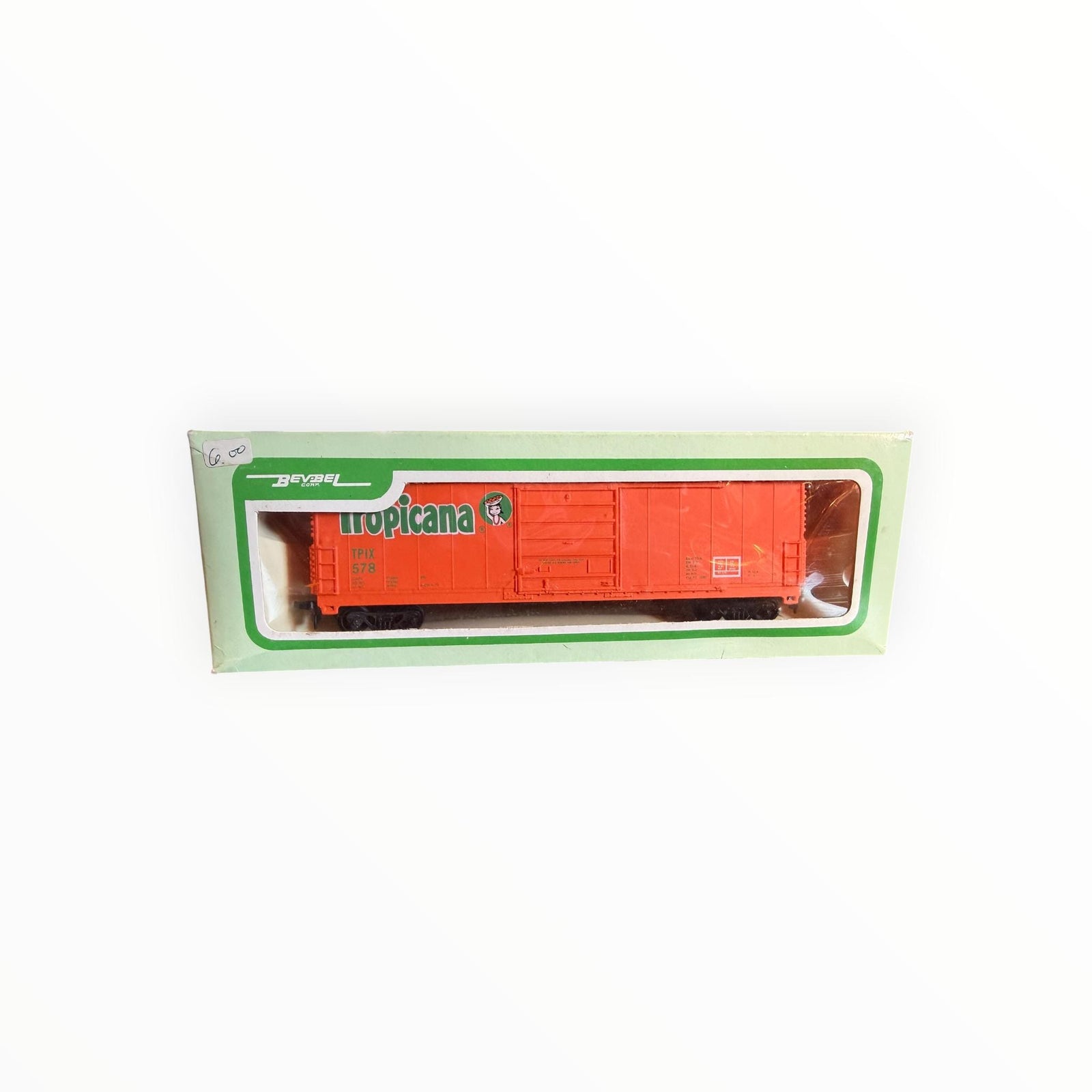 Bev-Bel Life-Like HO Scale Tropicana "Girl With Fruit Herald" Reefer Orange #578