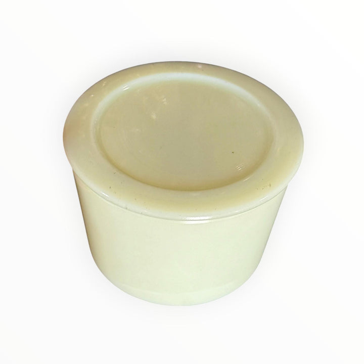 Vintage McKee Uranium Glass Lidded Custard Dish