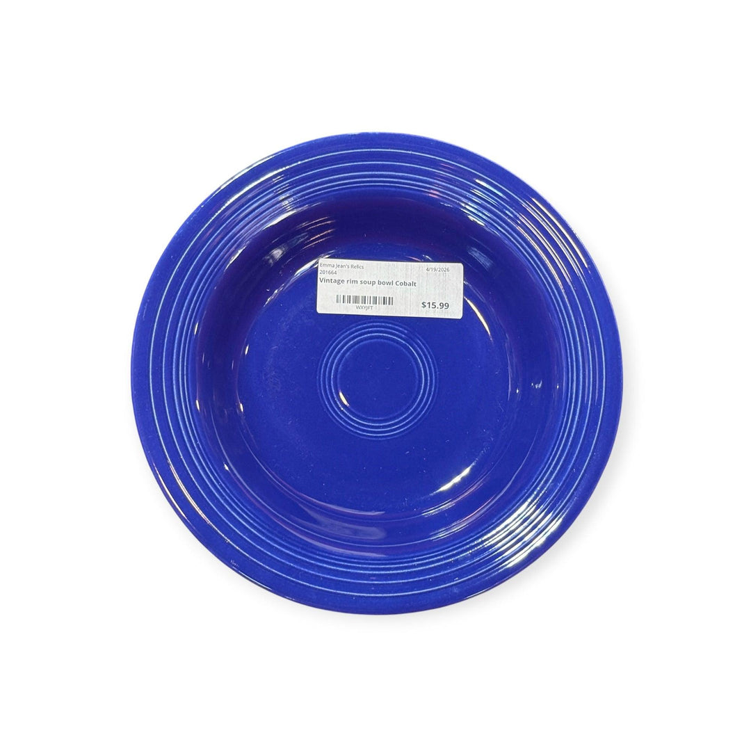 Vintage Fiesta - Vintage Cobalt Rimmed Soup Bowl