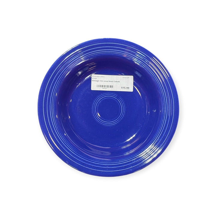 Vintage Fiesta - Vintage Cobalt Rimmed Soup Bowl
