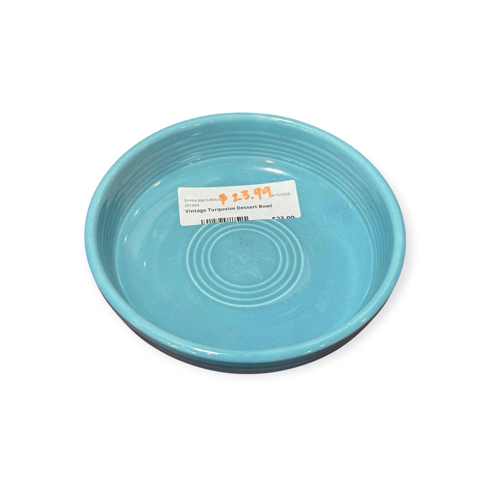 Vintage Fiesta - Turquoise Dessert Bowl