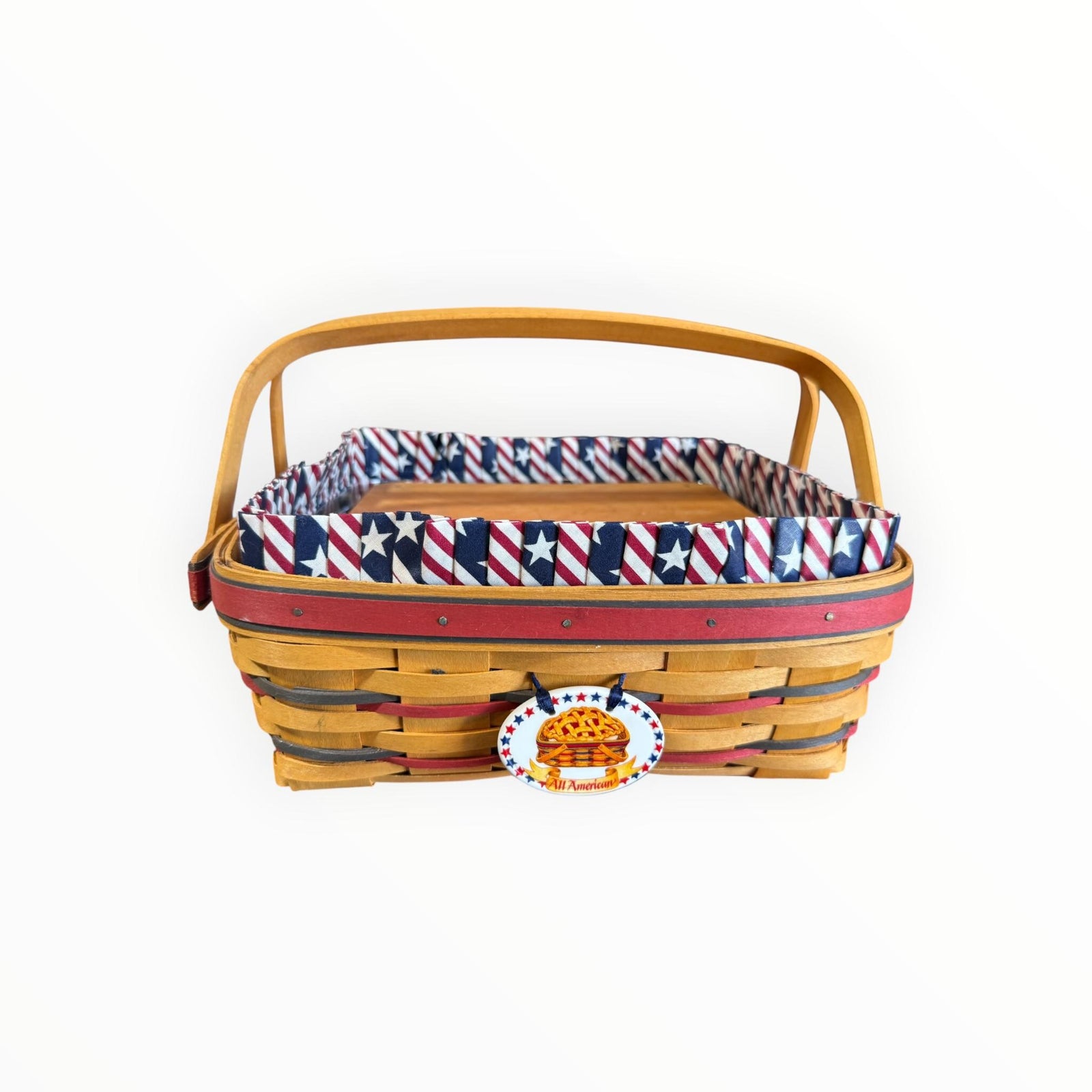 1998 Pie Basket Includes fabric liner, riser, commemorative porcelain tie-on