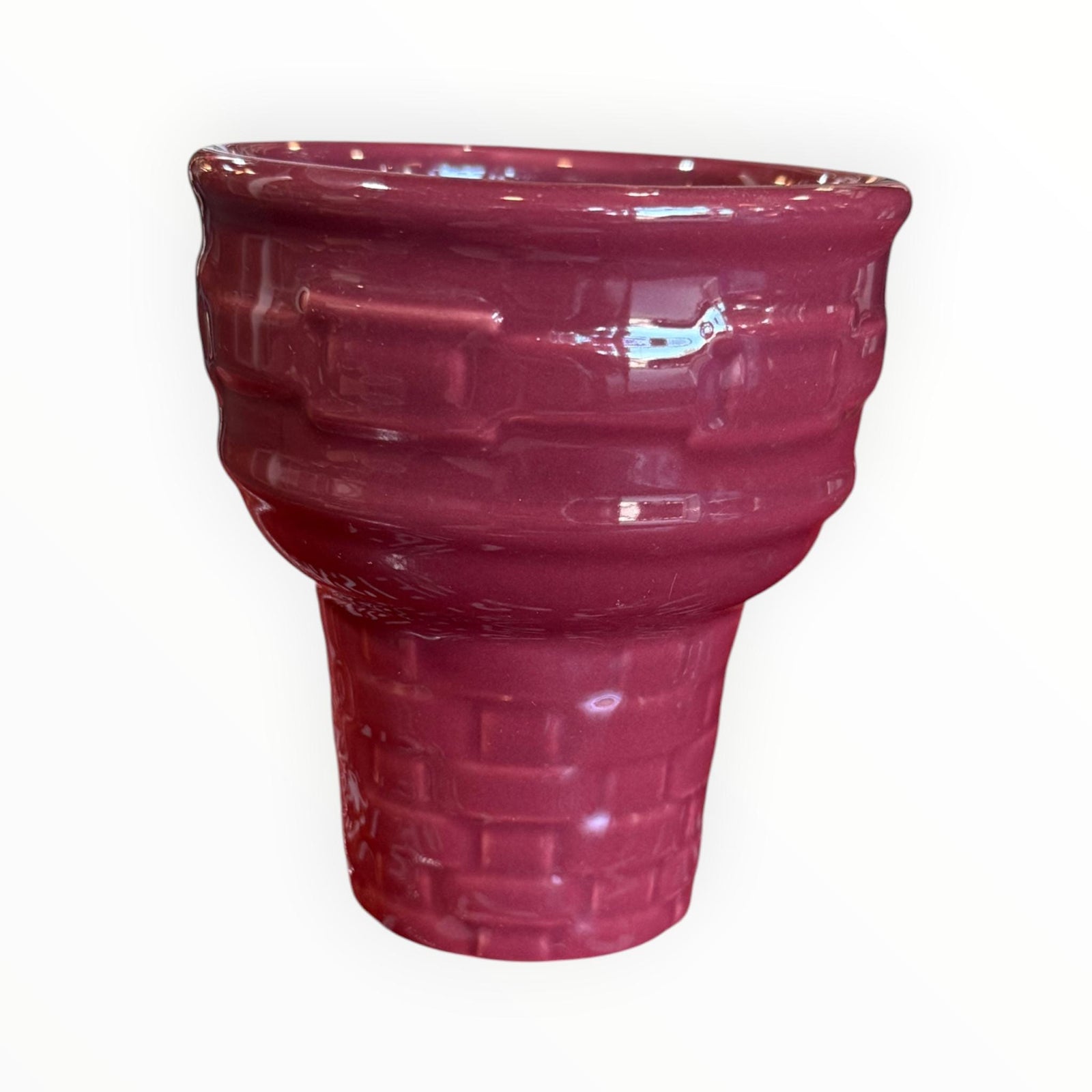 Longaberger Pottery Paprika Ice Cream Cone Bowl