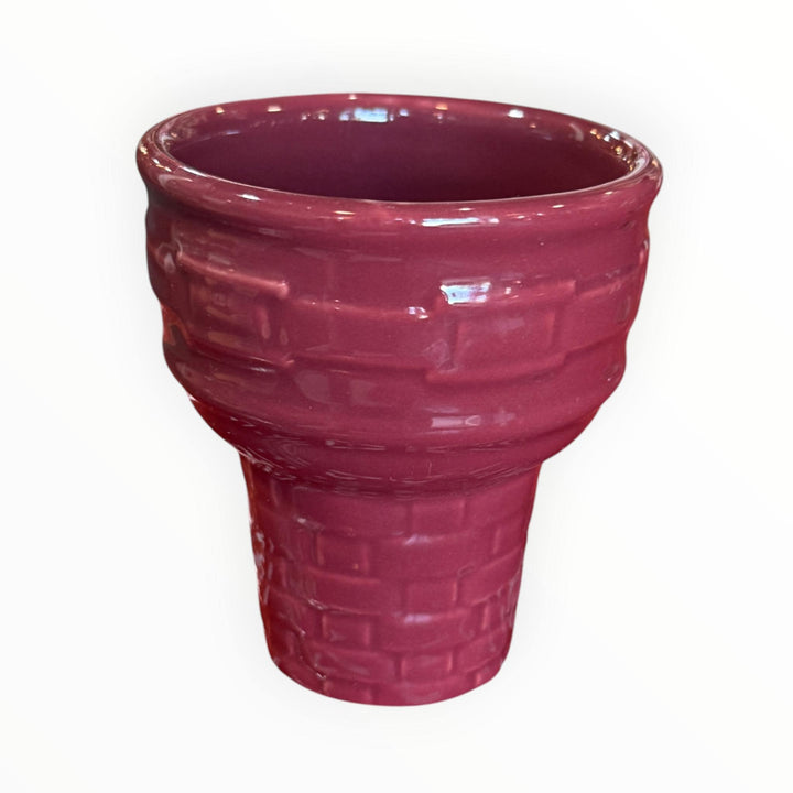 Longaberger Pottery Paprika Ice Cream Cone Bowl