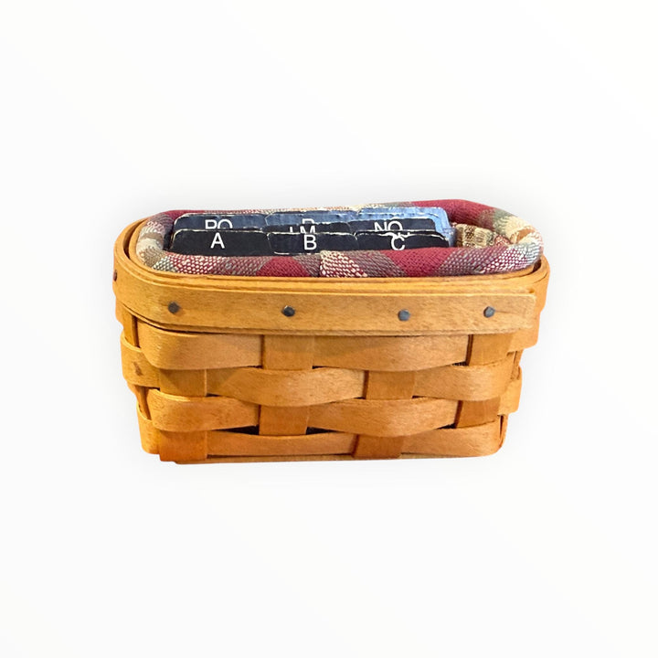 Longaberger Business Card Basket with File Cards and 3 Liners