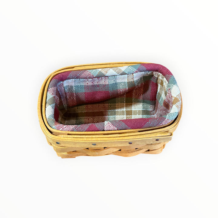 Longaberger Business Card Basket with File Cards and 3 Liners