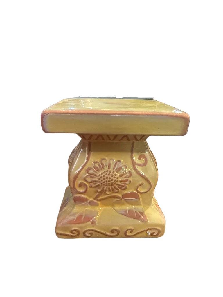 Vintage Floral Decorative Pedestal - Southern Living at Home