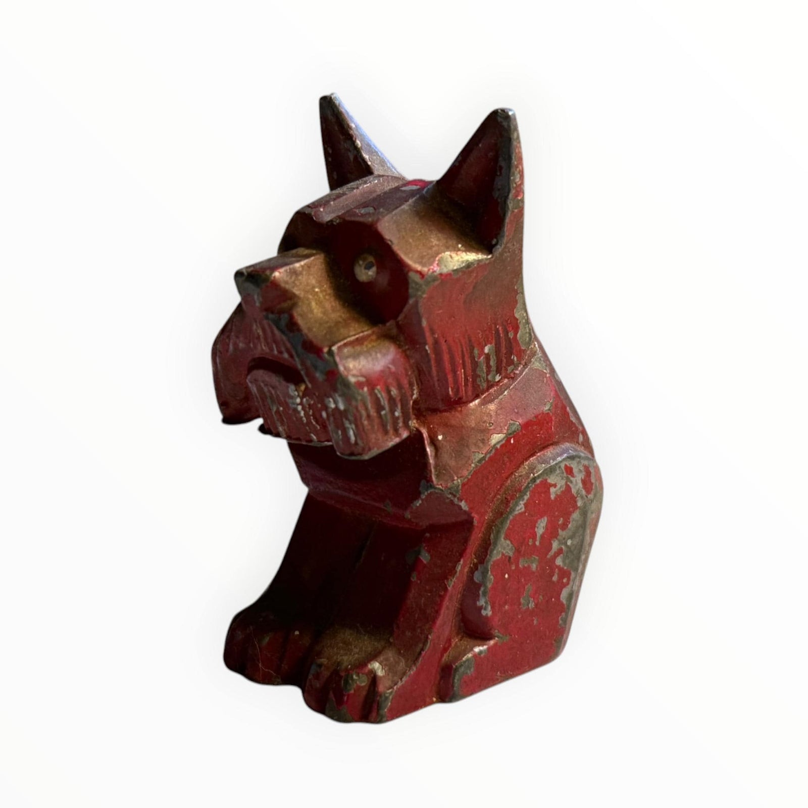 Antique Metal Cubist Style Scotty Dog