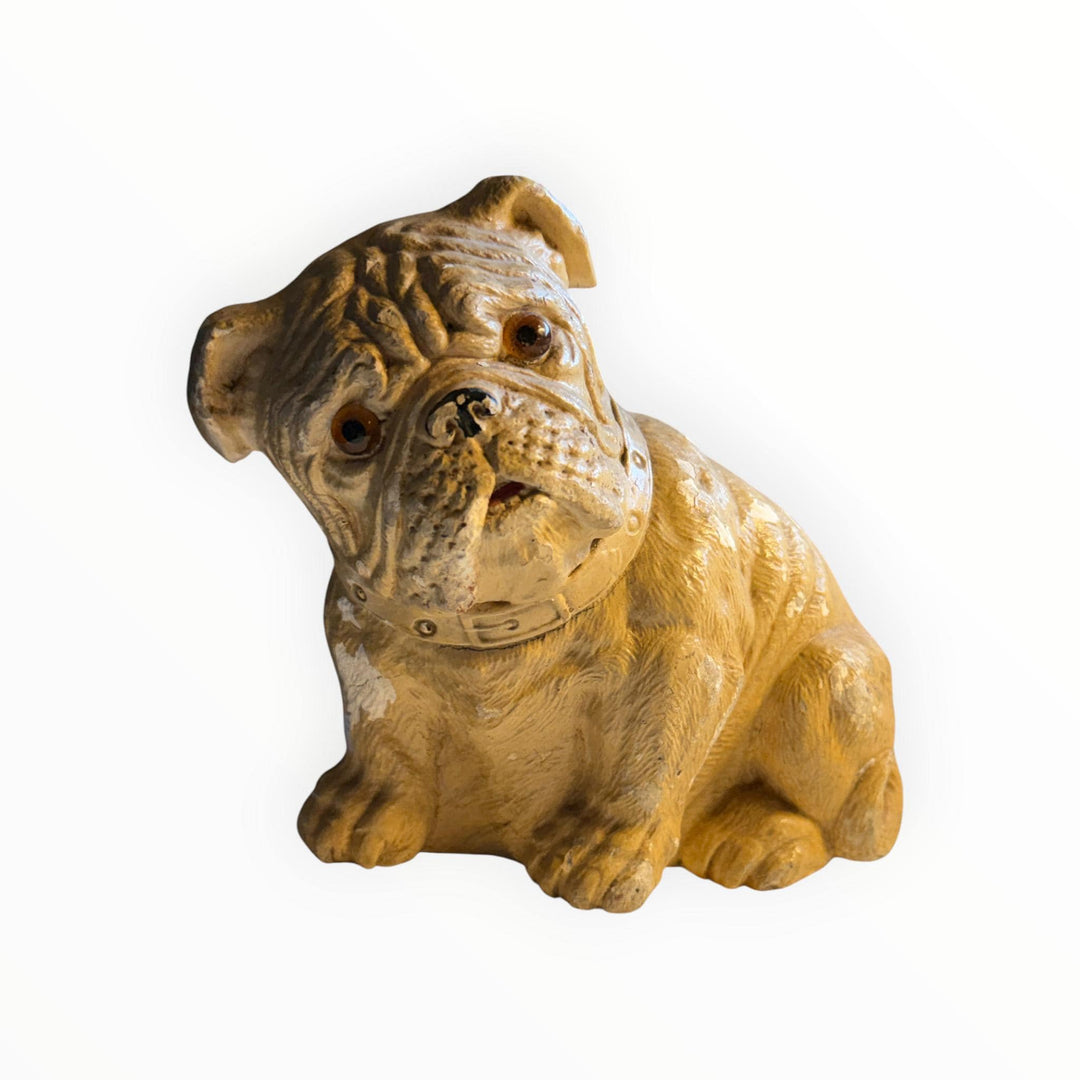 Chalkware Bulldog Statue