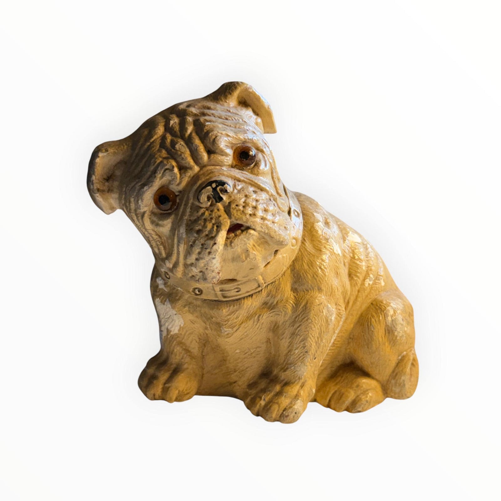 Chalkware Bulldog Statue