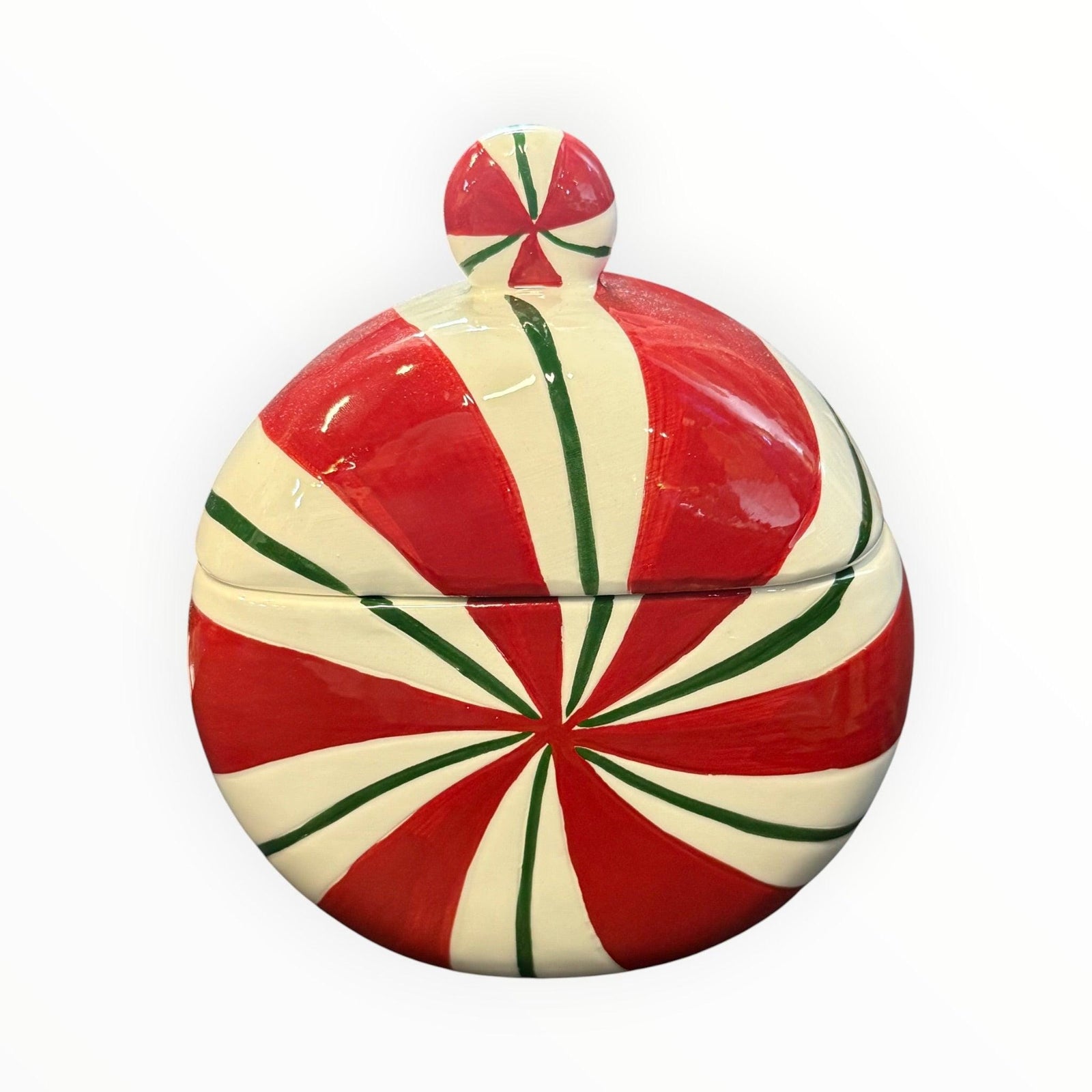 Ceramic Peppermint Cookie Jar