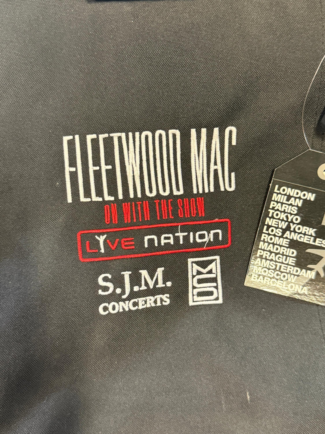 Tour Bag - Fleetwood Mac &amp;quot;On with the Show&amp;quot; SJM Concerts.