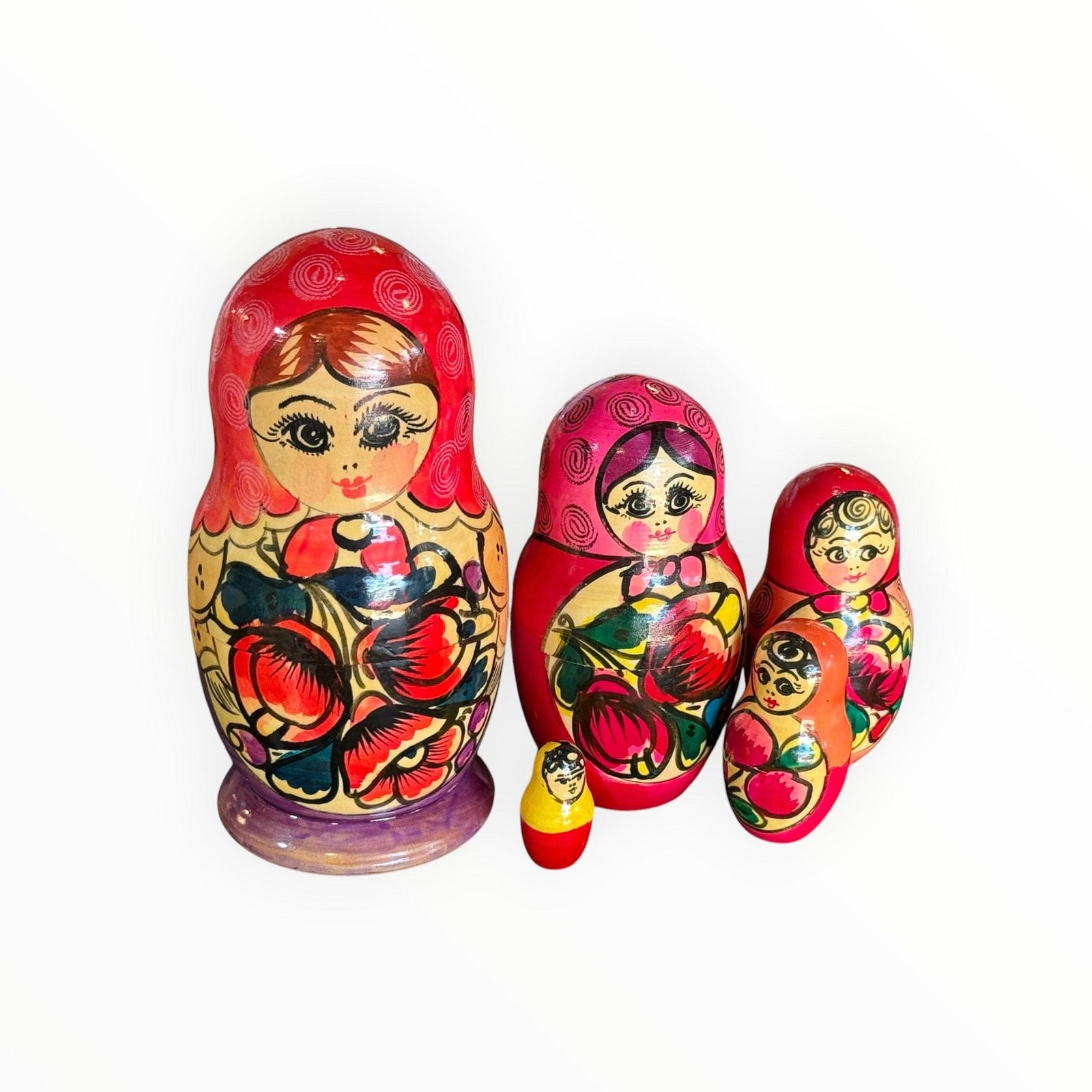 Wooden Russian Nesting Dolls Set of 5