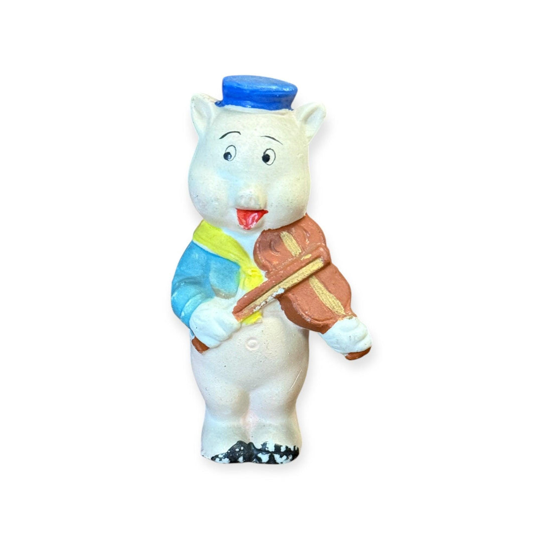 Vintage Walt Disney &amp;quot;Three Little Pigs&amp;quot; Porcelain Figurine Violin