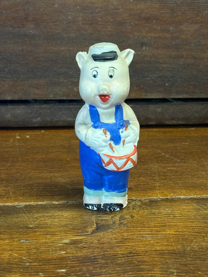 Vintage Walt Disney &amp;quot;Three Little Pigs&amp;quot; Porcelain Figurine Drummer