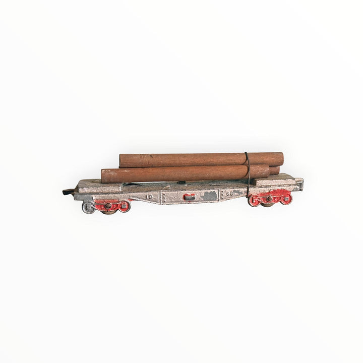 Tootsietoy - Vintage 1939 Silver Log Railroad Train Freight Car