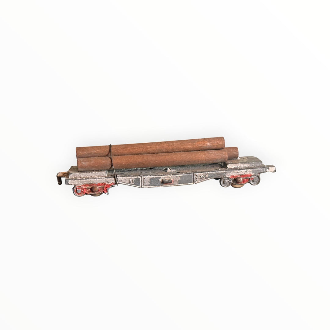 Tootsietoy - Vintage 1939 Silver Log Railroad Train Freight Car