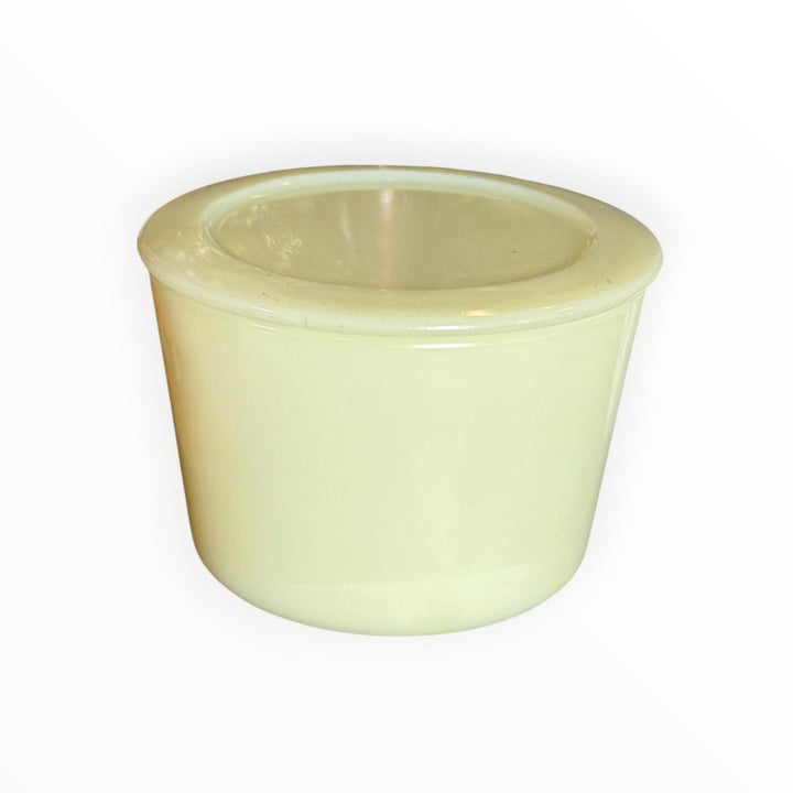 Vintage McKee Uranium Glass Lidded Custard Dish