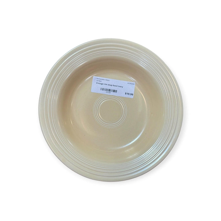 Vintage Fiesta - Vintage Ivory Rimmed Soup Bowl