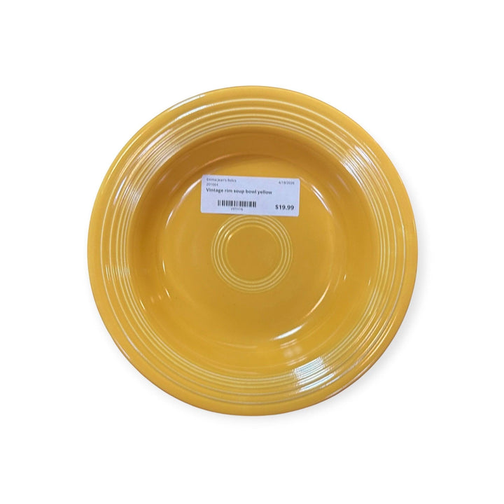Vintage Fiesta - Vintage Yellow Rimmed Soup Bowl