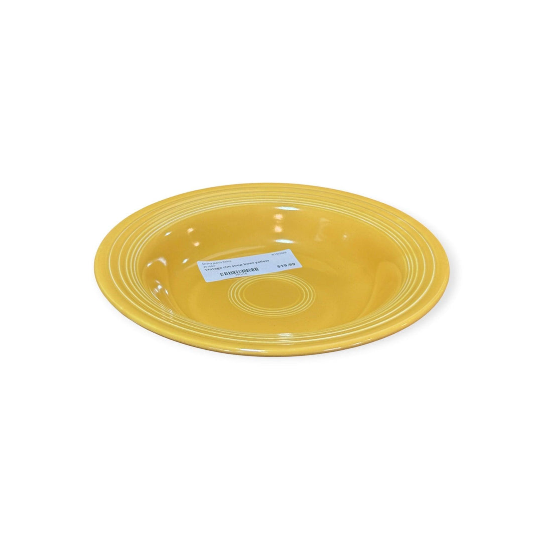 Vintage Fiesta - Vintage Yellow Rimmed Soup Bowl