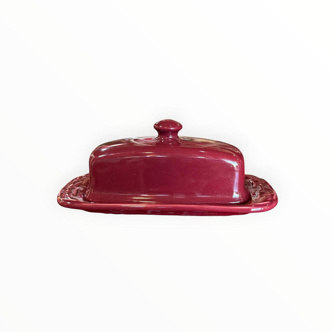 Longaberger Pottery Paprika Butter Dish