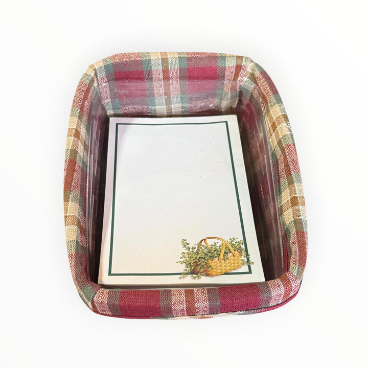 Longaberger Note Pal Basket with Liner, Protector and Note Pad